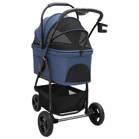 Opvouwbare Huisdierenwagen Blauw 78 x 54 x 101 cm Polyester 9