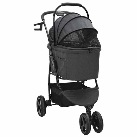 Opvouwbare Huisdierenwagen Zwart 78 x 54 x 101 cm Polyester 3