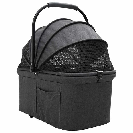 Opvouwbare Huisdierenwagen Zwart 78 x 54 x 101 cm Polyester 4