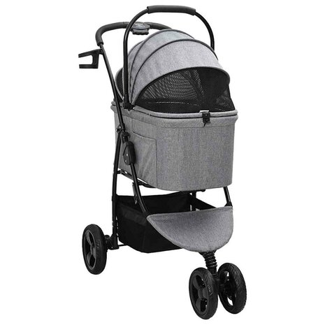 Opvouwbare Huisdierenwagen Grijs 78 x 54 x 101 cm Polyester 3