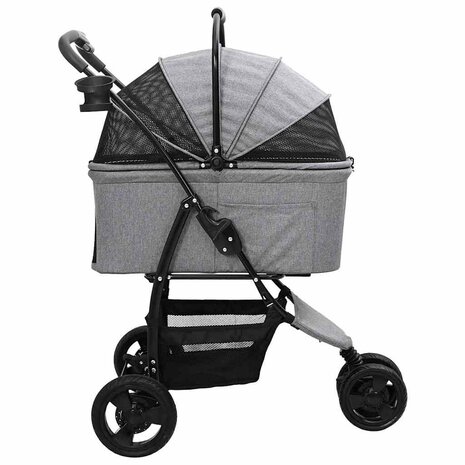 Opvouwbare Huisdierenwagen Grijs 78 x 54 x 101 cm Polyester 8