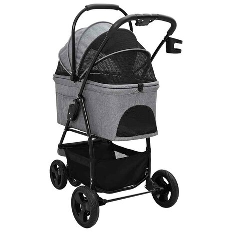 Opvouwbare Huisdierenwagen Grijs 78 x 54 x 101 cm Polyester 9