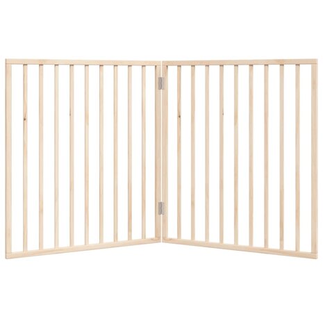 Hondenhek opvouwbaar 2 panelen 160 cm populierenhout 4