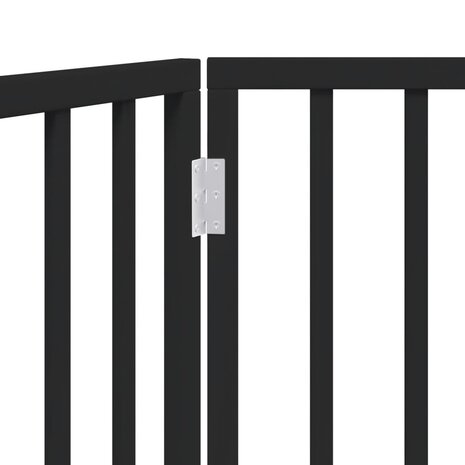 Hondenhek opvouwbaar 2 panelen zwart 160 cm populierenhout 8