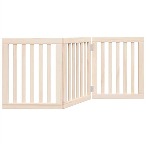 Hondenhek opvouwbaar 3 panelen 150 cm populierenhout 2