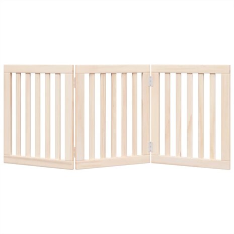 Hondenhek opvouwbaar 3 panelen 150 cm populierenhout 4