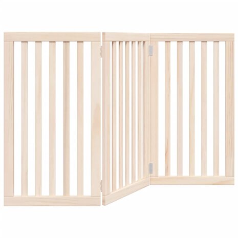 Hondenhek opvouwbaar 3 panelen 150 cm populierenhout 6