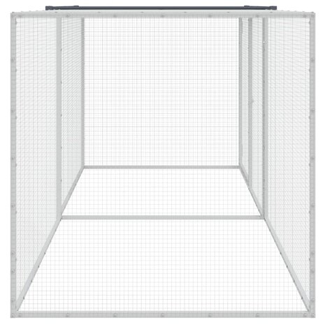 Kippenhok met dak antraciet 203x98x90 cm gegalvaniseerd staal 4