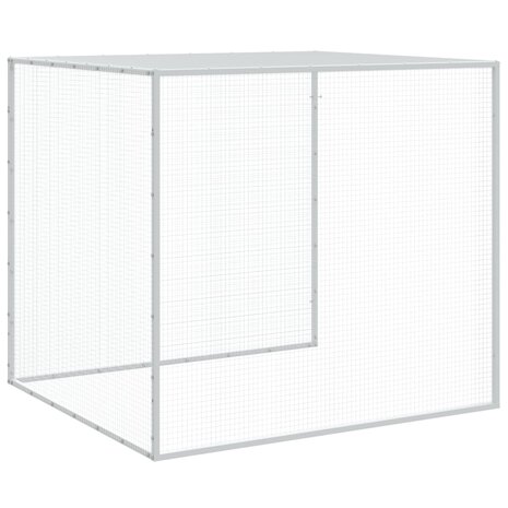 Kippenhok met dak antraciet 203x98x90 cm gegalvaniseerd staal 7