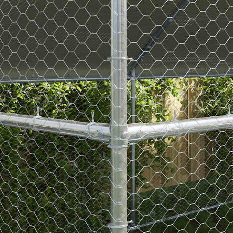 Kippenhok 2 pcs Zilver 400 x 200 x 198,5 cm 3