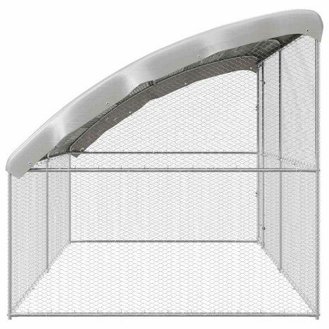 Kippenhok 2 pcs Zilver 400 x 200 x 198,5 cm 5