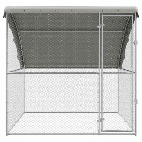 Kippenhok Zilver 2 x 2 x 2 m Gegalvaniseerd staal 4