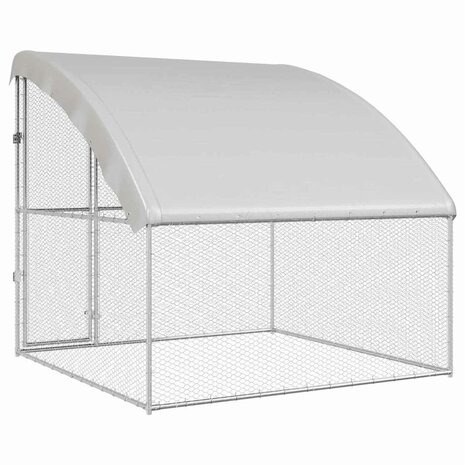 Kippenhok Zilver 2 x 2 x 2 m Gegalvaniseerd staal 6