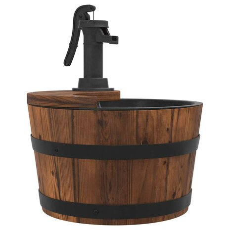 Waterfontein met pomp 28x28x34,5 cm massief vurenhout 5