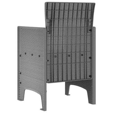 Tuinstoel 2 pcs Lichtgrijs 53 x 49 x 85 cm Polypropyleen 5