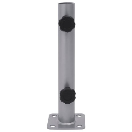 Parasolvoet voor &Oslash;32/34/38 mm stok staal zilverkleurig 2