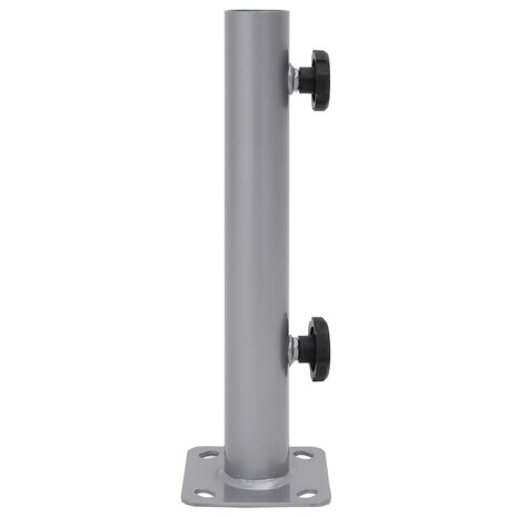 Parasolvoet voor &Oslash;32/34/38 mm stok staal zilverkleurig 3