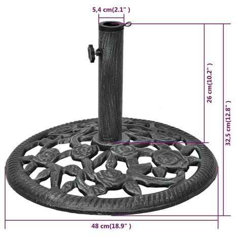 Parasolvoet 12 kg 48 cm gietijzer  8
