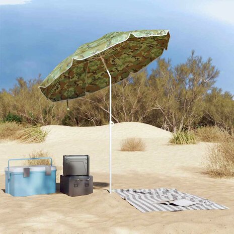 Strandparasol Camouflage 206 x 206 x 212 cm Polyester en Metaal 3
