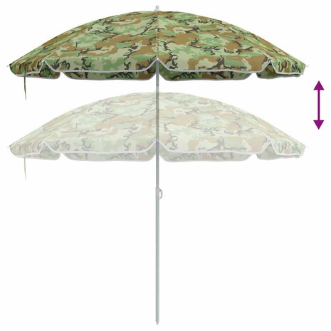 Strandparasol Camouflage 206 x 206 x 212 cm Polyester en Metaal 6