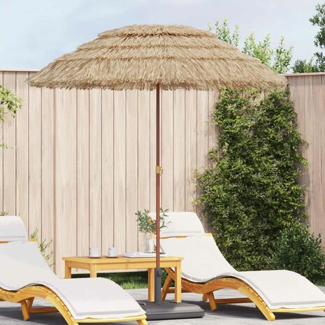 Strandparasol Naturel 255 x 255 x 255 cm Polyester en staal 1