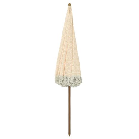 Strandparasol Geel en Wit 160 x 160 x 196 cm Polyester en staal 4