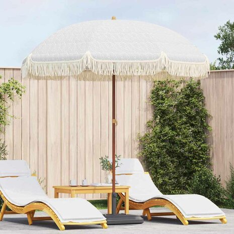 Strandparasol Grijs en Wit 205 x 205 x 210 cm 1