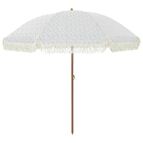 Strandparasol Grijs en Wit 205 x 205 x 210 cm 2