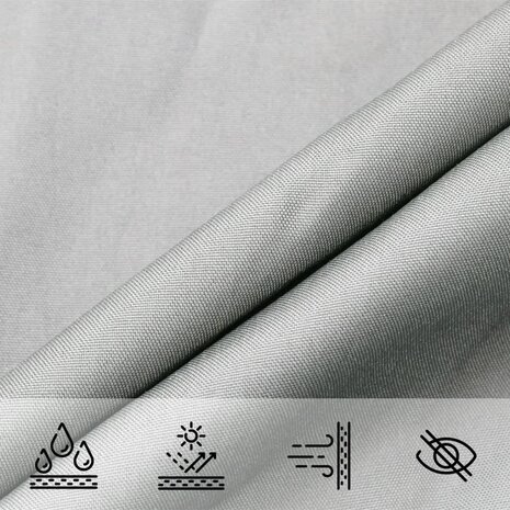 Zonnezeil 3,5x2,5 m 100% polyester oxford lichtgrijs 8