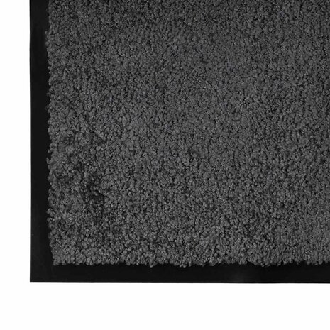 Deurmat Antraciet 60 x 40 x 1.2 cm Teddy Stof 4