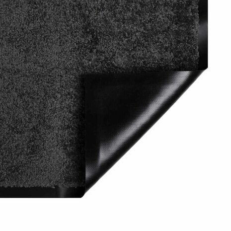 Deurmat Antraciet 60 x 40 x 1.2 cm Teddy Stof 5