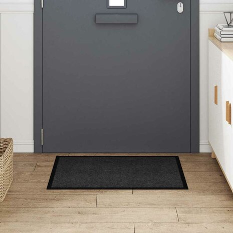 Deurmat Antraciet 60 x 40 x 1.2 cm Teddy Stof 3