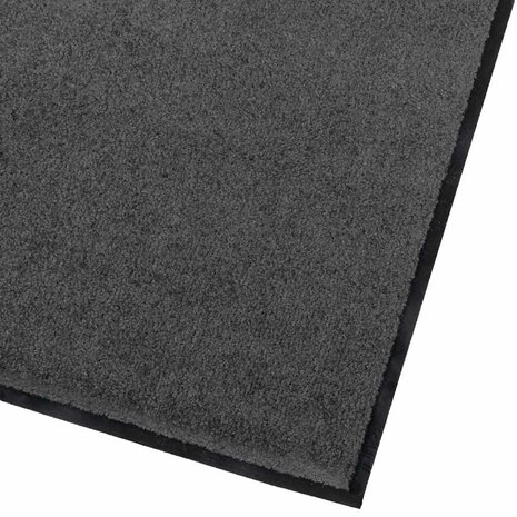 Deurmat Antraciet 60 x 40 x 1.2 cm Teddy Stof 4