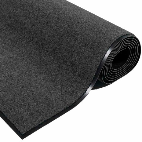Deurmat Antraciet 60 x 40 x 1.2 cm Teddy Stof 5