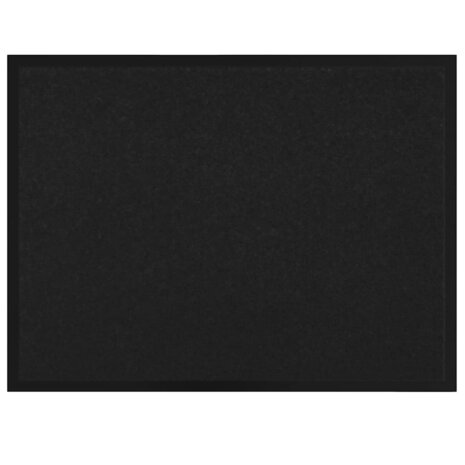 Deurmat Zwart 60 x 40 x 1.2 cm Teddy Stof 2