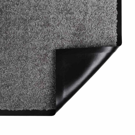 Deurmat Lichtgrijs 60 x 40 x 1.2 cm Teddy Stof 5