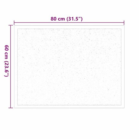 Deurmat Lichtgrijs 60 x 40 x 1.2 cm Teddy Stof 7