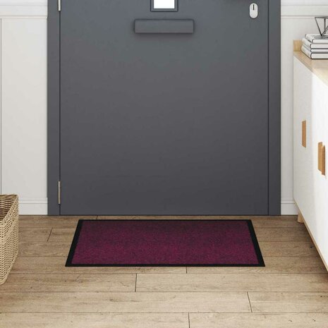 Deurmat Bordeauxrood 60 x 40 x 1.2 cm Teddy Stof 3