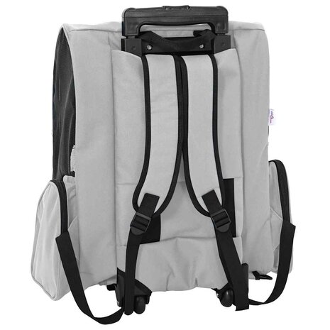 Huisdierentrolley 3-in-1 48x32x(57-106) cm oxford stof grijs 6