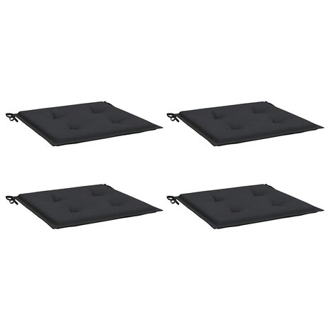 Tuinstoelkussens 4 st 50x50x4 cm oxford stof zwart 3