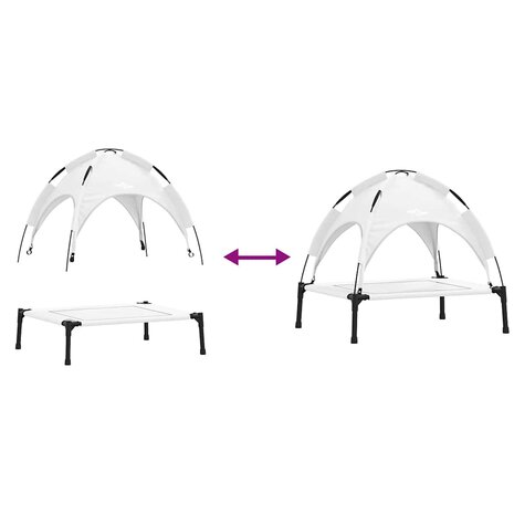 Hondenbed Zilvergrijs 63 x 49,5 x 60 cm Staal 9