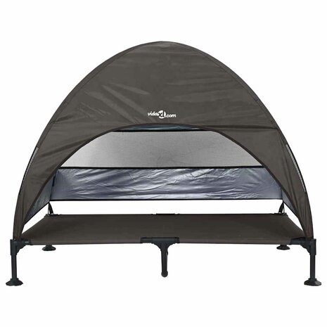 Verhoogd Hondenbed Bruin 127 x 81 x 108 cm Stof en Staal 4