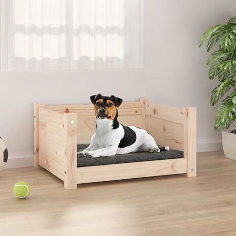 Hondenbed 55,5x45,5x28 cm massief grenenhout 1