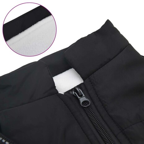 Hondenjas met harnas Zwart L32 Fleece en polyester 7