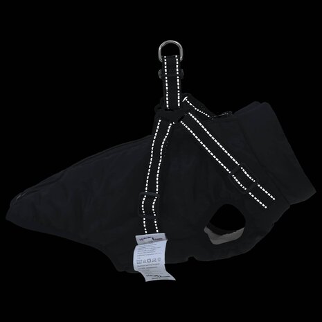 Hondenjas met harnas Zwart L40 Fleece en polyester 9