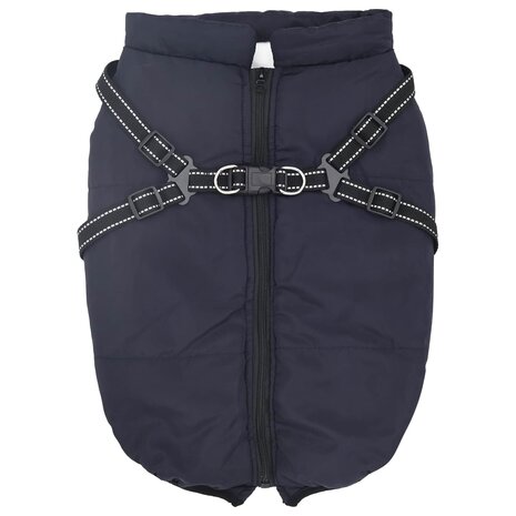 Hondenjas met harnas Marineblauw 3XL Fleece en polyester 2