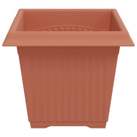 Vierkante Bloempot 6 pcs Baksteenrood 20 x 20 x 16 cm Kunststof 6