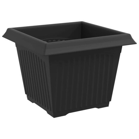 Vierkante Bloempot 6 pcs Zwart 23 x 23 x 17,5 cm Kunststof 5