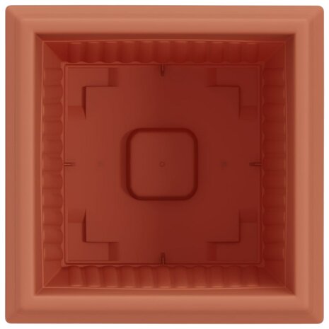 Vierkante Bloempot 24 pcs Baksteenrood 23 x 23 x 17,5 cm 7