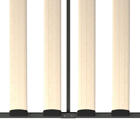 Bedbank metaal grijs 90x200 cm 7